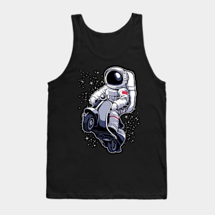 Astronaut Ridding Vespa In Space Tank Top